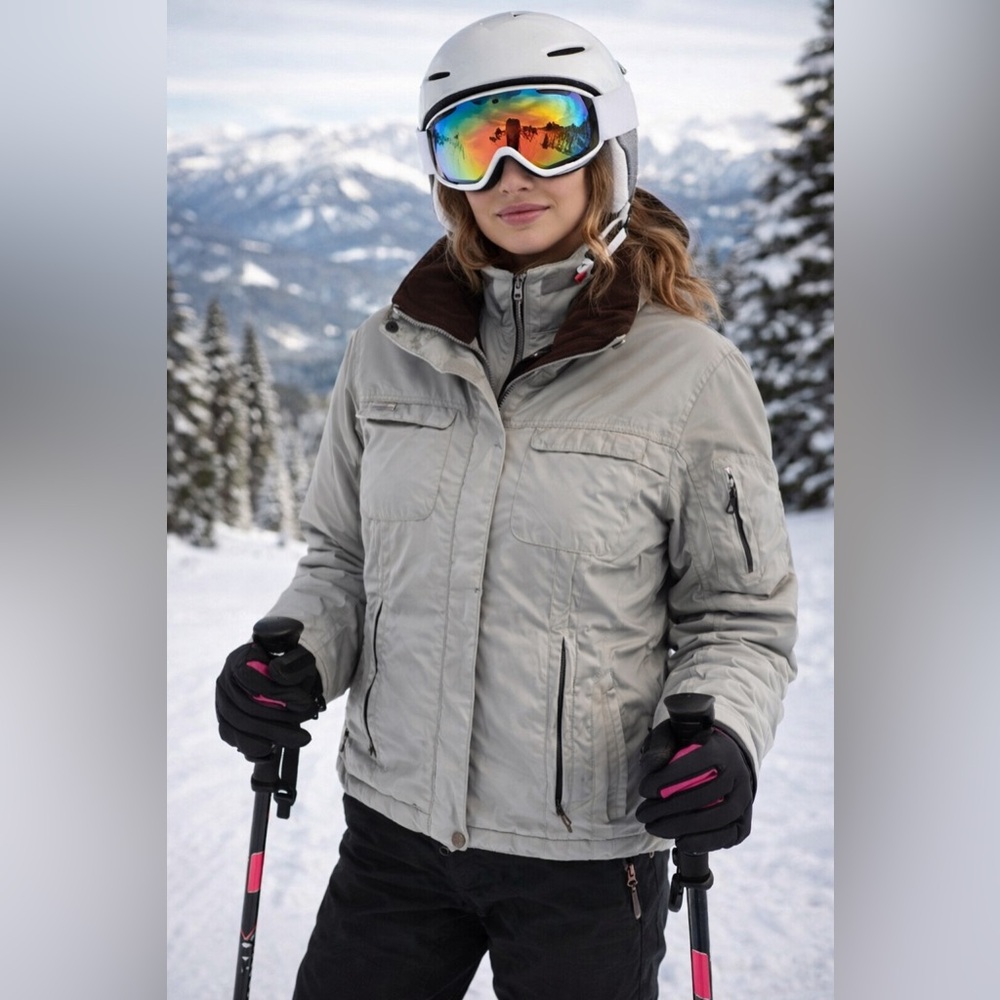 Columbia Light Green Women’s Winter Ski Jacket Medium